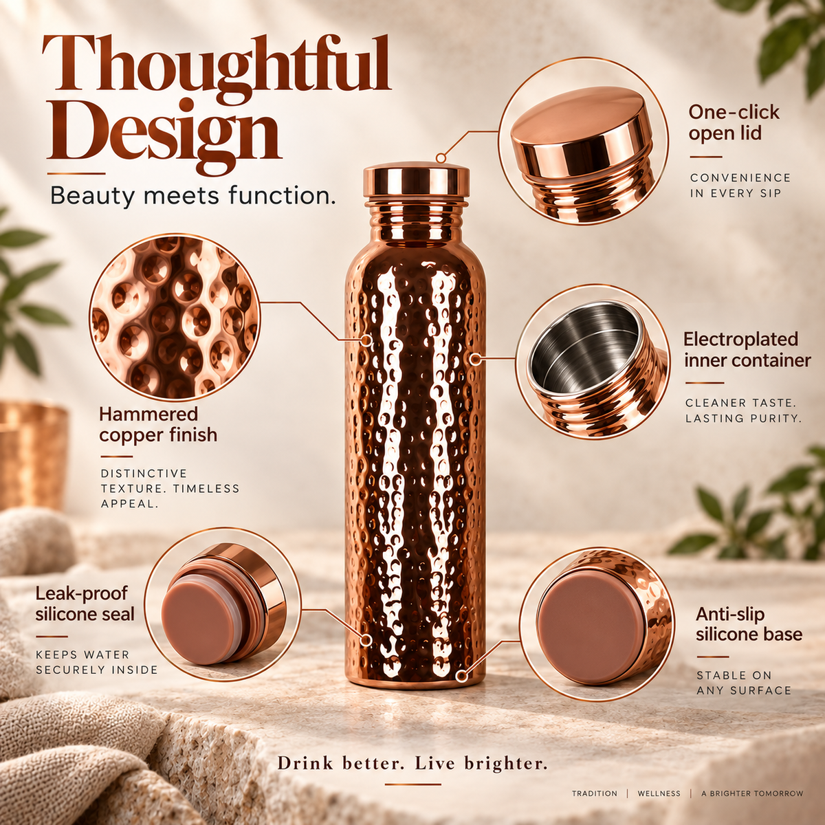 Thoughtful design – lid, seal and base details