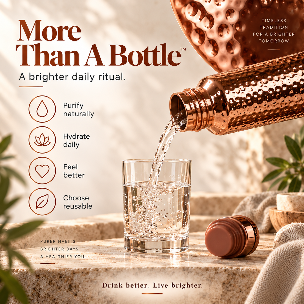 More than a bottle – pouring water